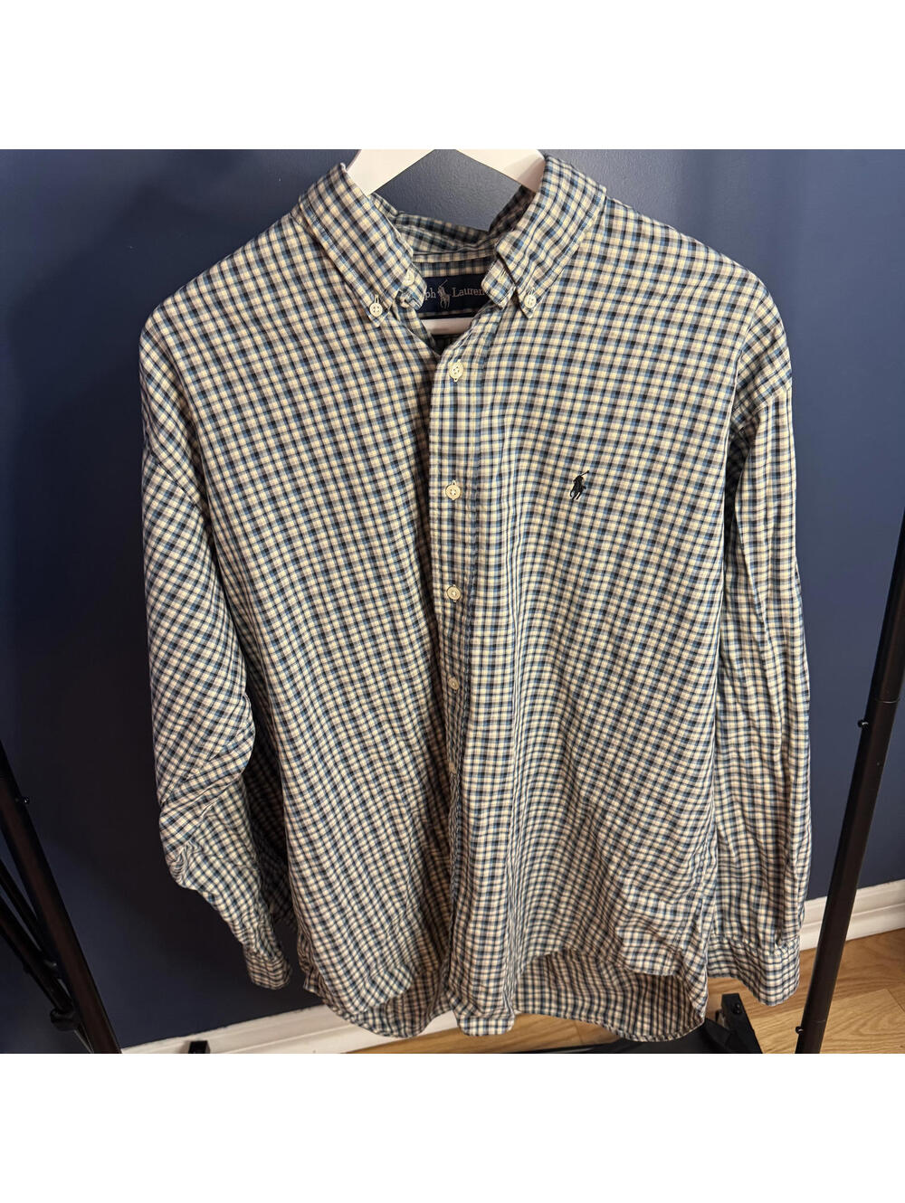 Vintage Ralph Lauren Blake L Plaid Shirt 100% Cotton – Flaw in Back